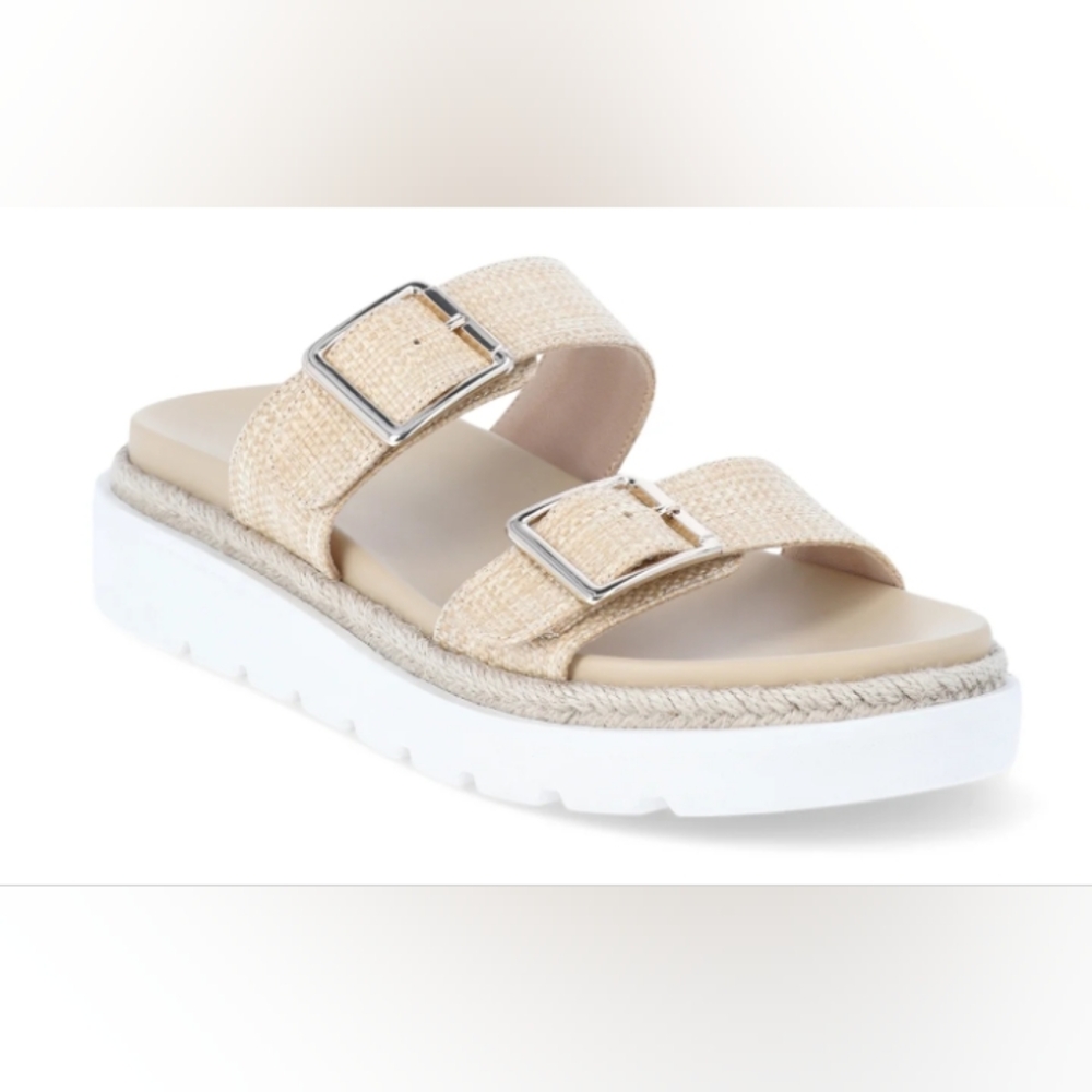 Madden NYC Women's Flatform Two Strap Sandals   Various Sizes   Tan NWT